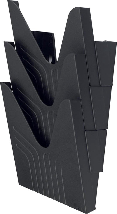 Portadepliant Avery da parete alto 3 scomparti nr144 nero
