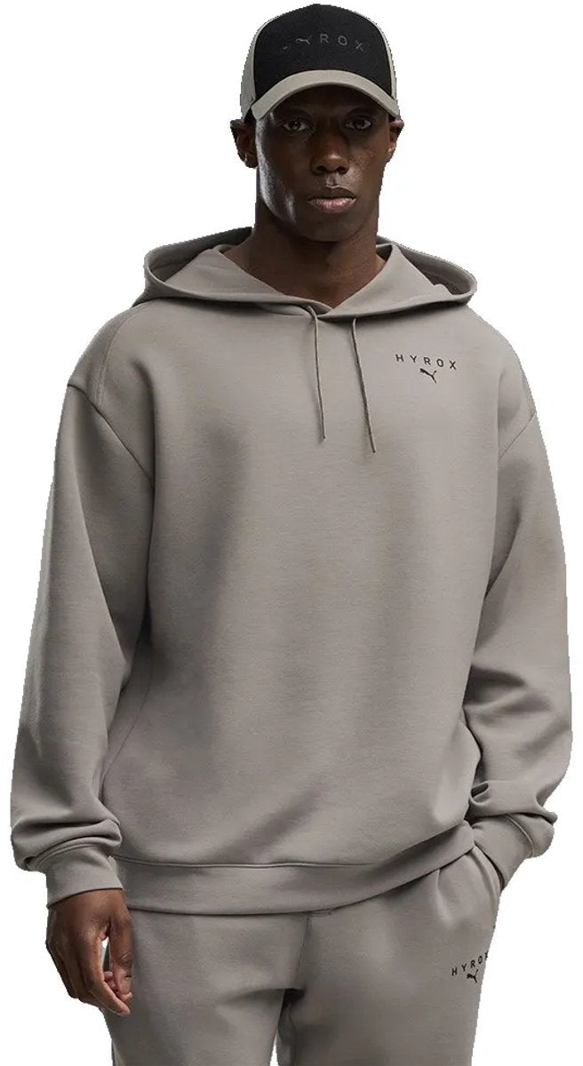 Felpa con cappuccio Puma x hyrox cloudspun grigia xl da uomo