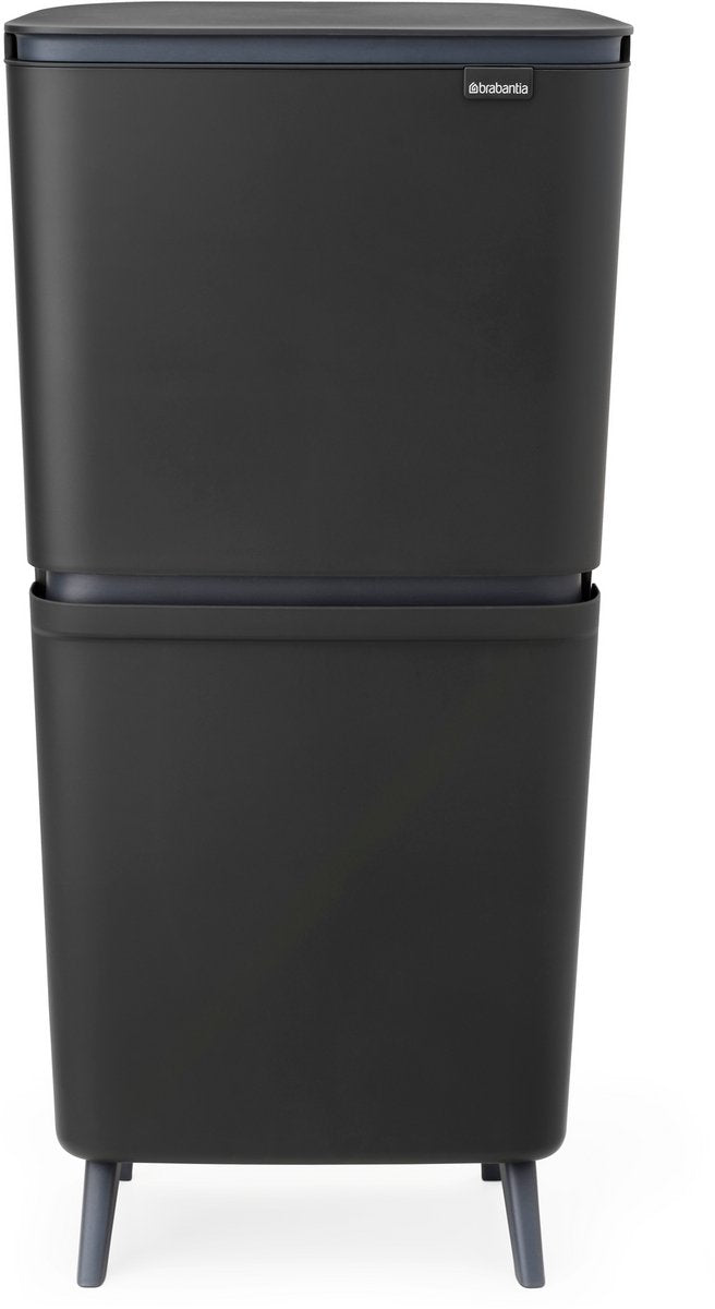 Brabantia sortup hi prullenbak 25 + 10 + 10 liter - afvalscheiding - dark grey
