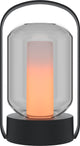 Lampada da tavolo Como ricaricabile Calex - wireless - effetto fuoco - luce bianca calda - batteria - touch - impermeabile - decorazione per giardino, soggiorno, camera da letto - illuminazione d'atmosfera - nera
