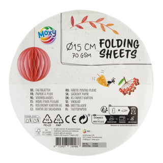 Merkloos sans marque vouwblaadjes rond 15cm, 100 vellen 10 kleuren