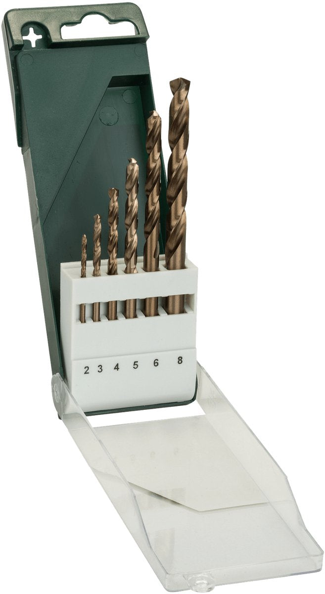 Bosch - Set punte per metallo da 6 pezzi hss-co, DIN 338 2.0; 3,0; 4.0; 5,0; 6,0; 8,0 mm