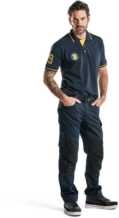 Blåkläder blaklader pantalones de trabajo de servicio con elástico 1495-1330 - hombres - azul marino oscuro negro - 52