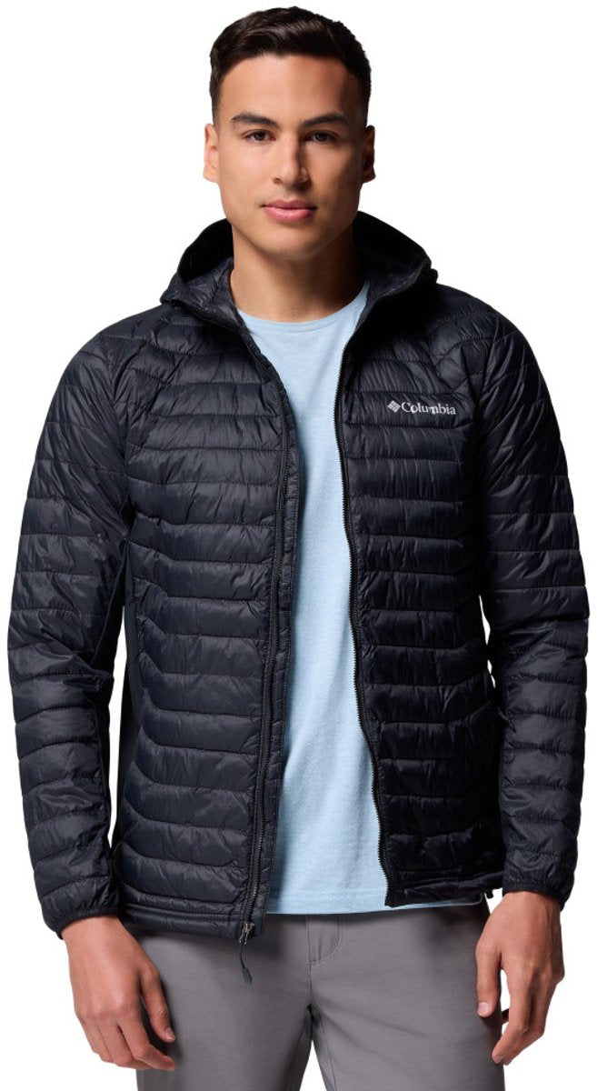 Columbia Powder Pass™ Hybrid Hooded Jacket Chaqueta outdoor para hombre - negro