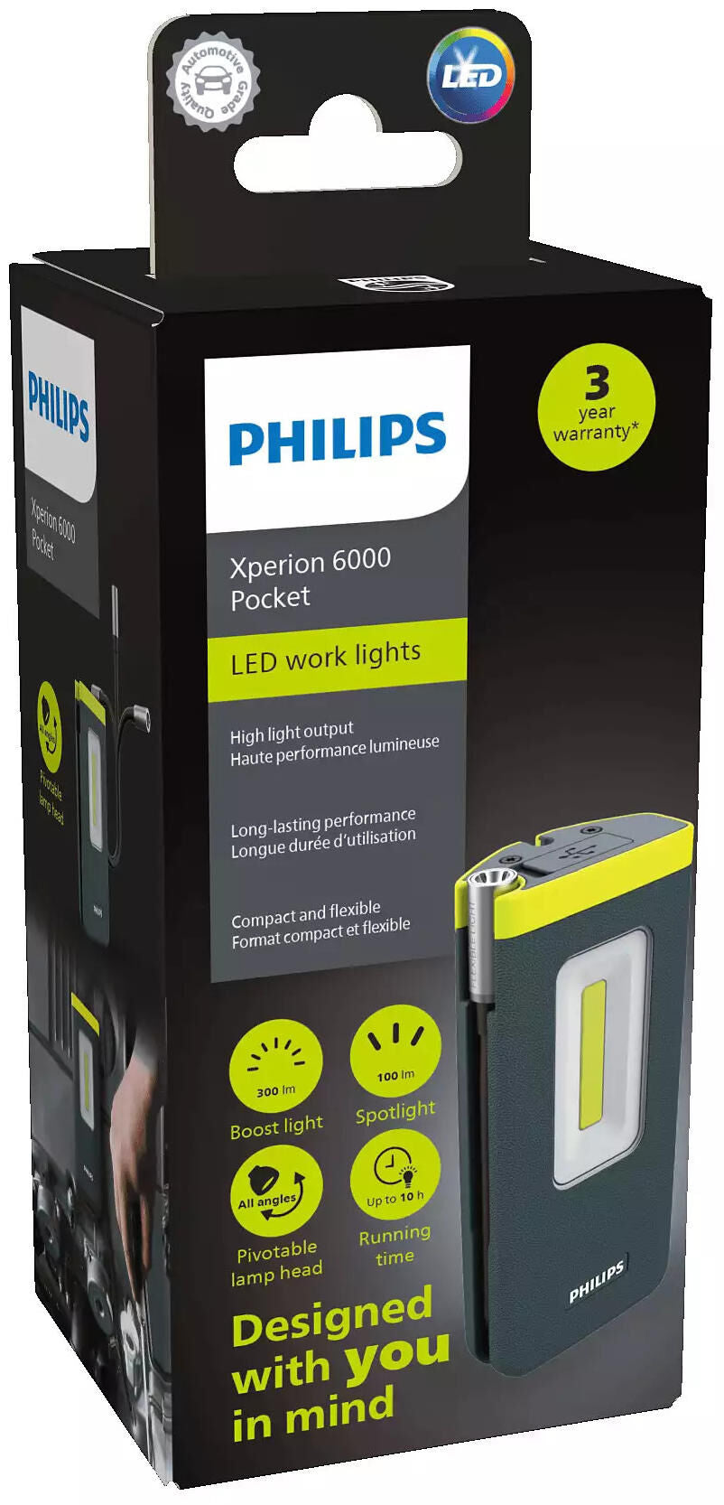 Lámparas de mano philips xperion 6000 luces de bolsillo xperi. 6000 bolsillos
