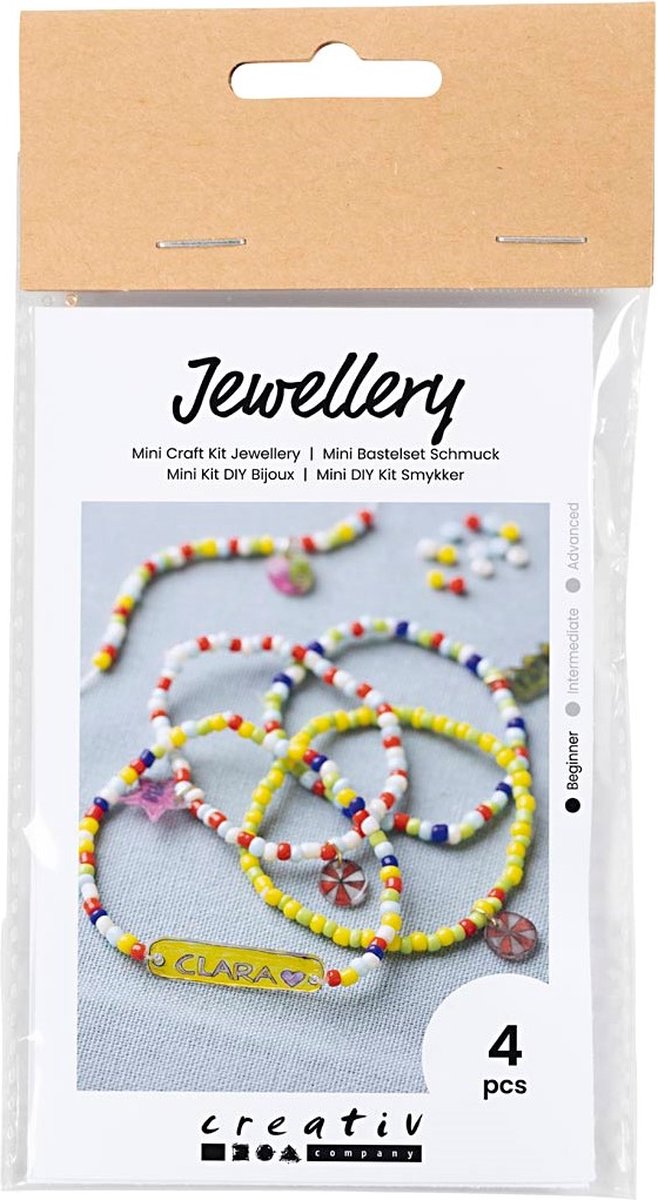Creativ Company Mini Hobbyset Jewelry Subvención Pulseras Pulseras Amarillo