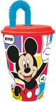 Vaso con pajita infantil Mickey Mouse - - 430ml