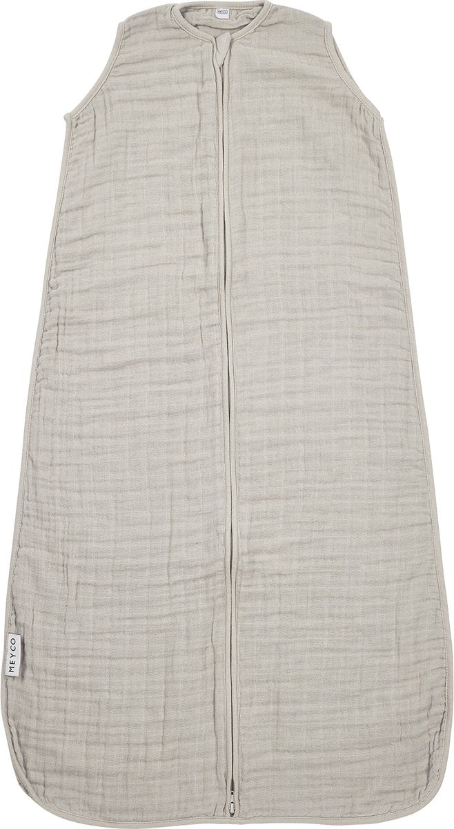Meyco baby uni baby zomerslaapzak - pre-washed hydrofiel - greige - 70cm - 0.5 tog