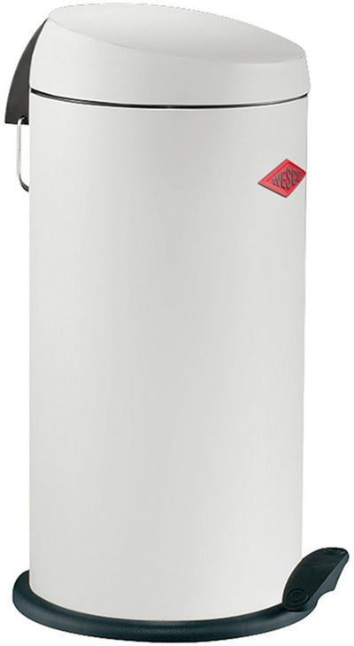 Wesco Capboy Maxi Pattumiera | pattumiera a pedale | 22 litri | metallo - bianco | cestino per rifiuti - prodotto in Germania