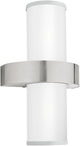 Eglo beverly wandlamp buiten - e27 - 35 cm - zilver wit