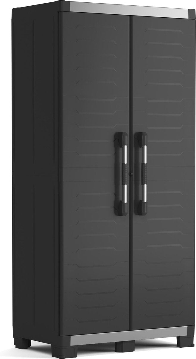 Keter xl garage hoge kast - 3 planken - 89x54x188 cm - zwart