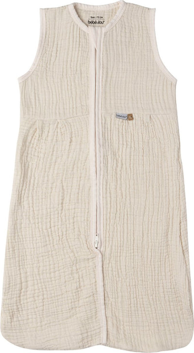 Bébé-jou bebe-jou pure cotton hydrofiele zomer slaapzak sand 90 cm