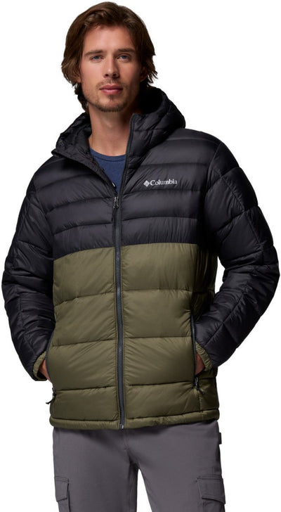 Columbia buck butte™ ii insulated Hooded Jacket Chaqueta outdoor para hombre - verde piedra, tiburón