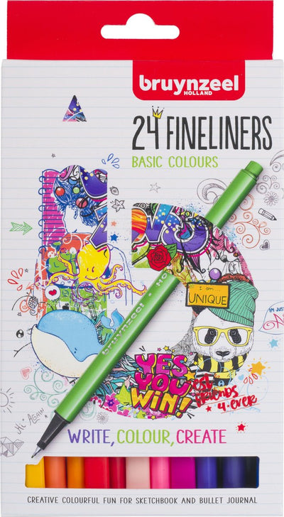 Bruynzeel Fineliners, 24 °.