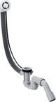 Parte nascosta dello scarico per vasca Hansgrohe flexaplus – per vasche da bagno da piccole a normali – Lunghezza cavo 52 cm