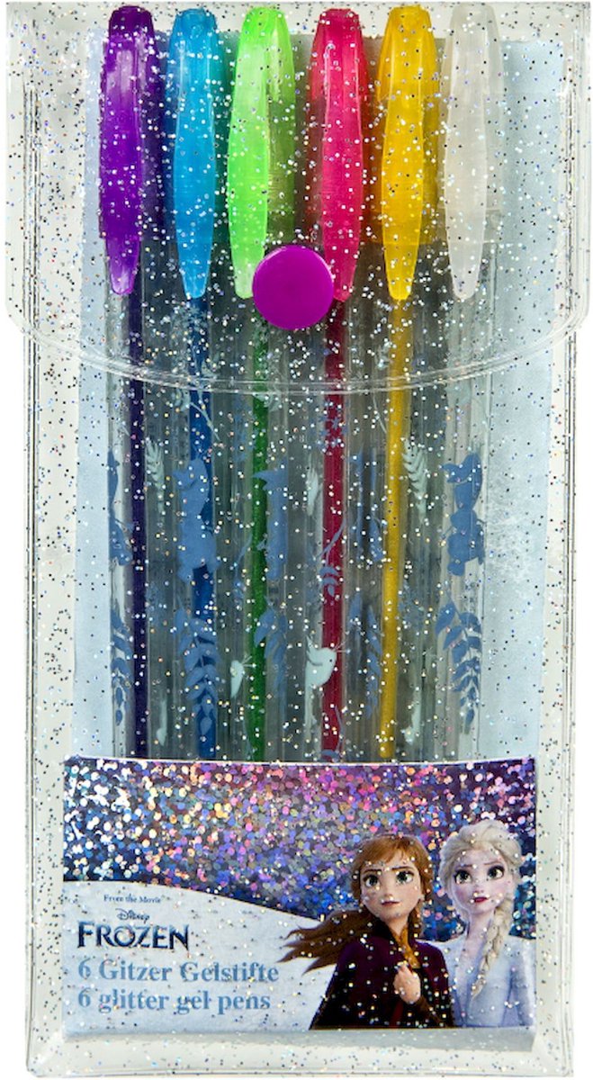 Penne gel glitter congelate, 6st.