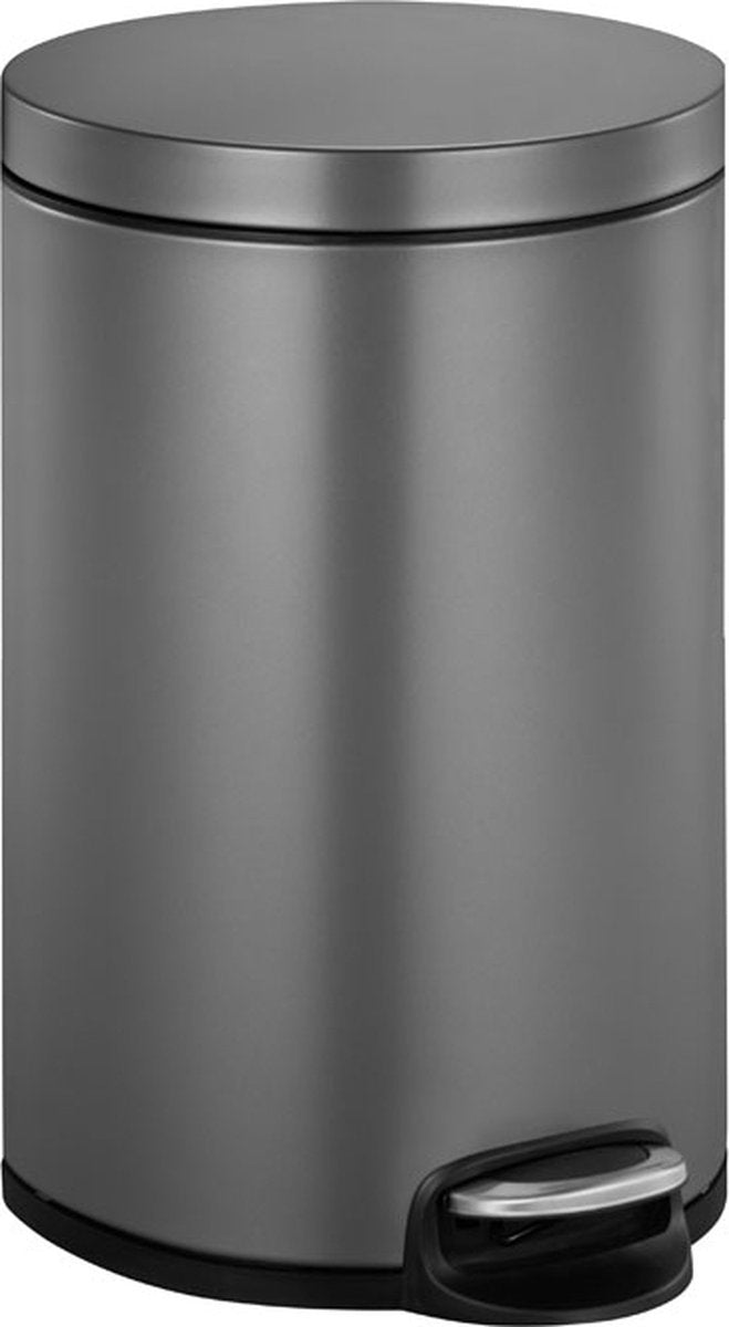 Eko - serene pedaalemmer 8 liter - steel plastic - platinum - prullenbak