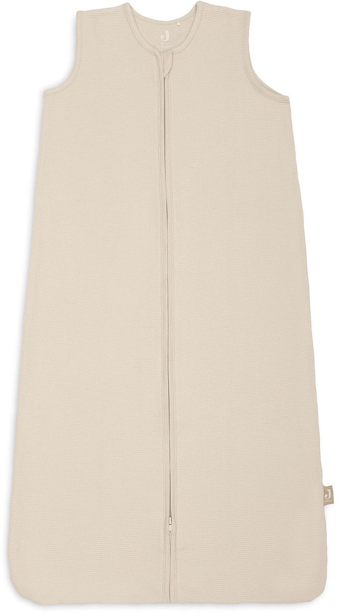 Jollein slaapzak baby mouwloos 90cm - jersey - little waffle sand