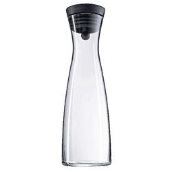 Wmf waterkaraf 1,5l glas, staal transparant, zwart