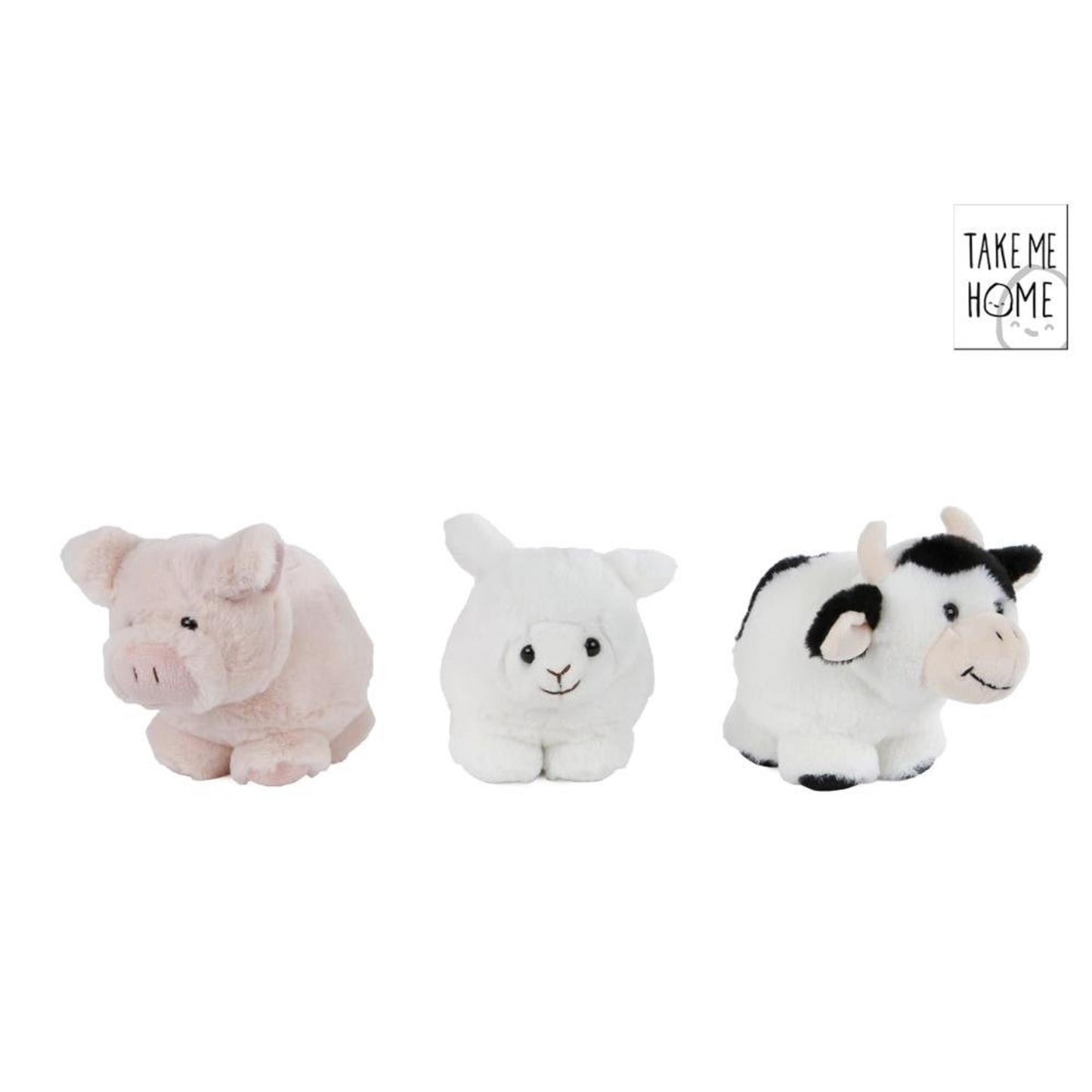 Take me home pluche boerderijdieren 12cm