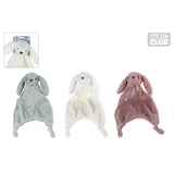 Mini club pluche knuffeldoekje konijn met knoopjes 3ass 38cm - afbeelding 1
