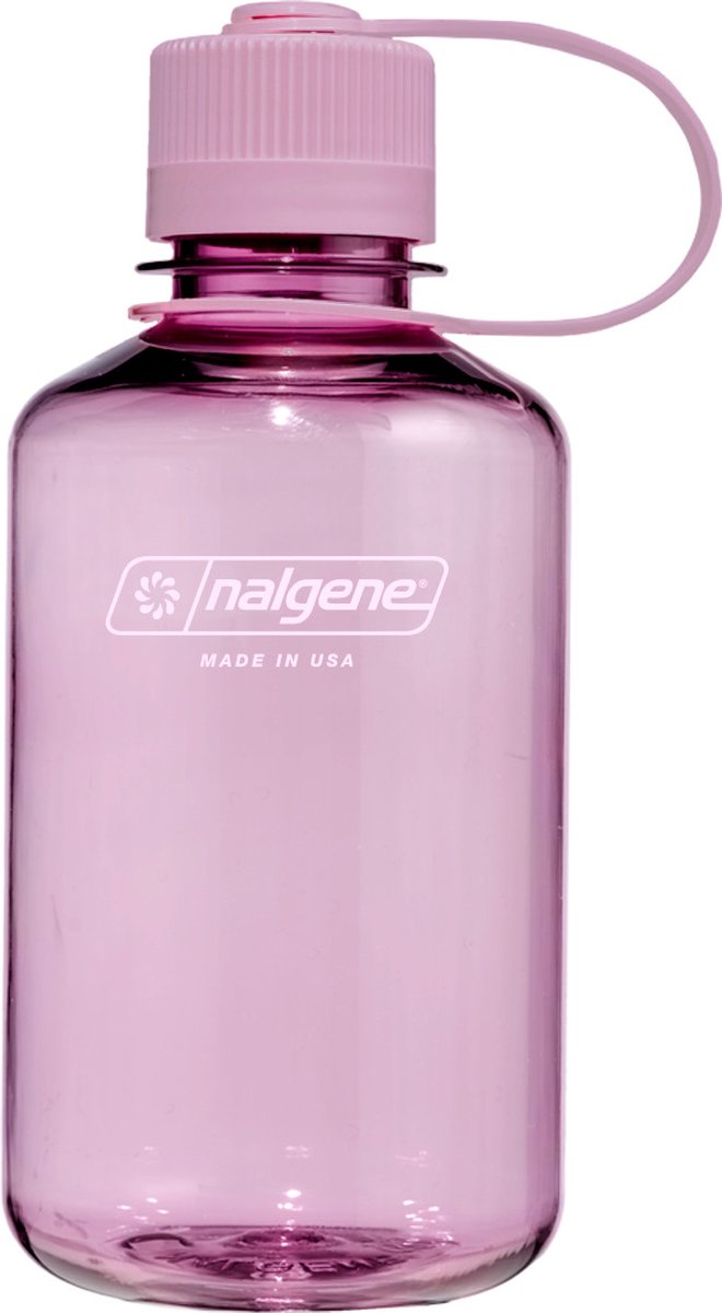 Nalgene - botella de boca estrecha - botella para beber - botella de agua - a prueba de fugas - 500 ml - sin bpa - sustentar - flor de cerezo