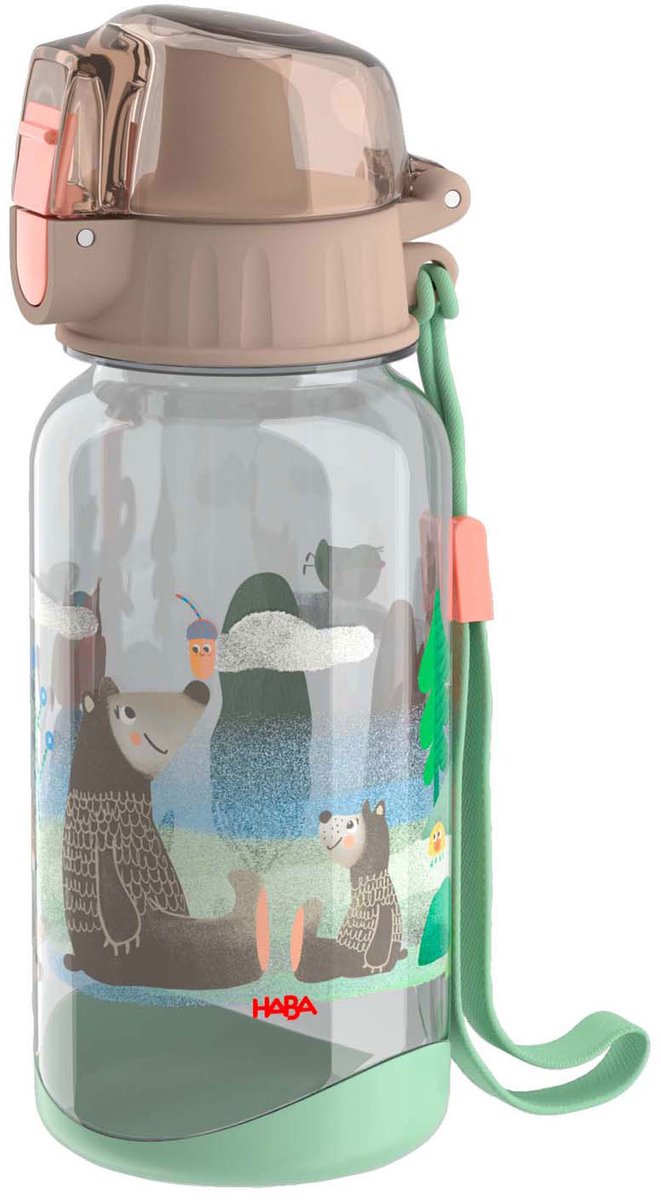 Borraccia Haba Forest - Borraccia per bambini da 400 ml, senza BPA, a prova di perdite.