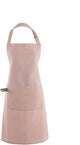 Tiseco - grembiule da cucina Myrna - regolabile sul collo, ampia tasca frontale, passante sul lato - 74x85 cm - rosa