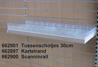 Unbranded stelling tussenschot glad 275x75 transparant