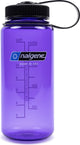 Nalgene - botella de boca ancha - botella para beber - botella de agua - a prueba de fugas - 500 ml - sin bpa - sustentable - tapa negra morada