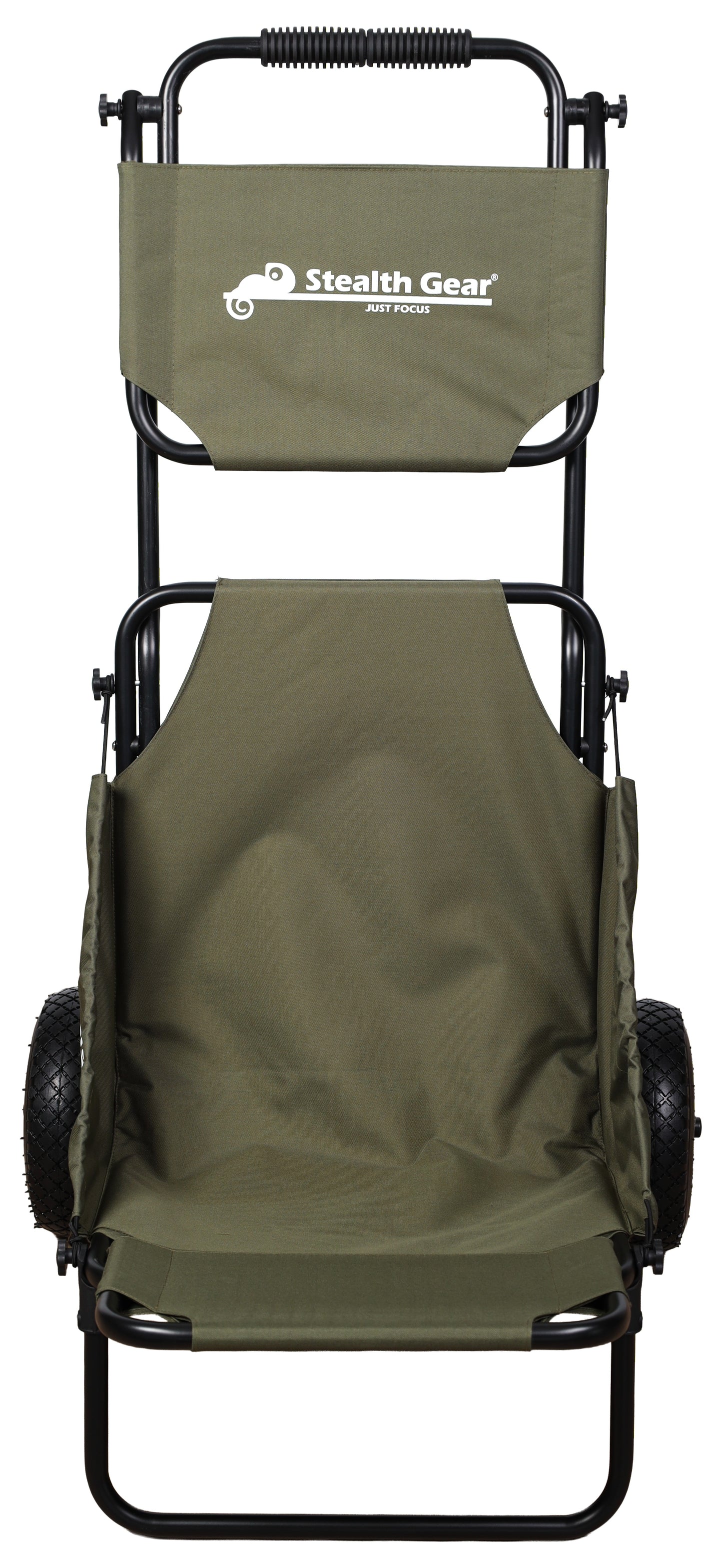 Stealth gear transport trolley m2 bosgroen met zonnedak