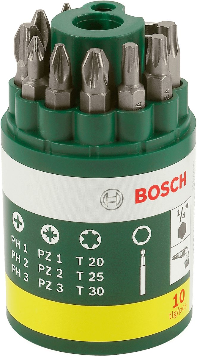 Set di punte per cacciavite Bosch - 10 pezzi