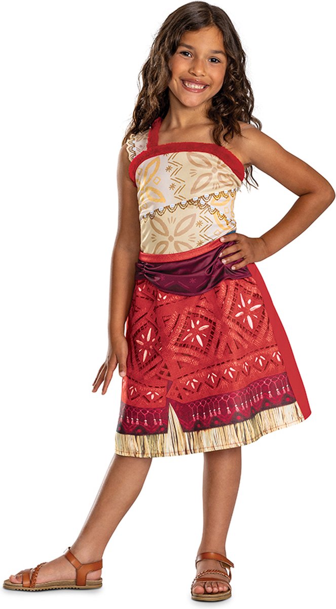 Disguise disney - moana 2, costume dress moana vaiana classic, size m (7-8 years), girls