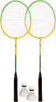 Avento badminton set - gehard staal - groen geel