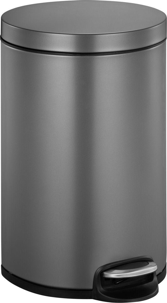 Eko - serene pedaalemmer 12 liter - steel plastic - platinum - prullenbak