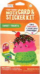 Ooly - tiny tadas! note cards sticker set - sweet treats