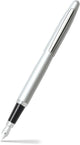 Penna stilografica Sheaffer - vfm - nera e argento con cromo - pennino m - sf-e0940053