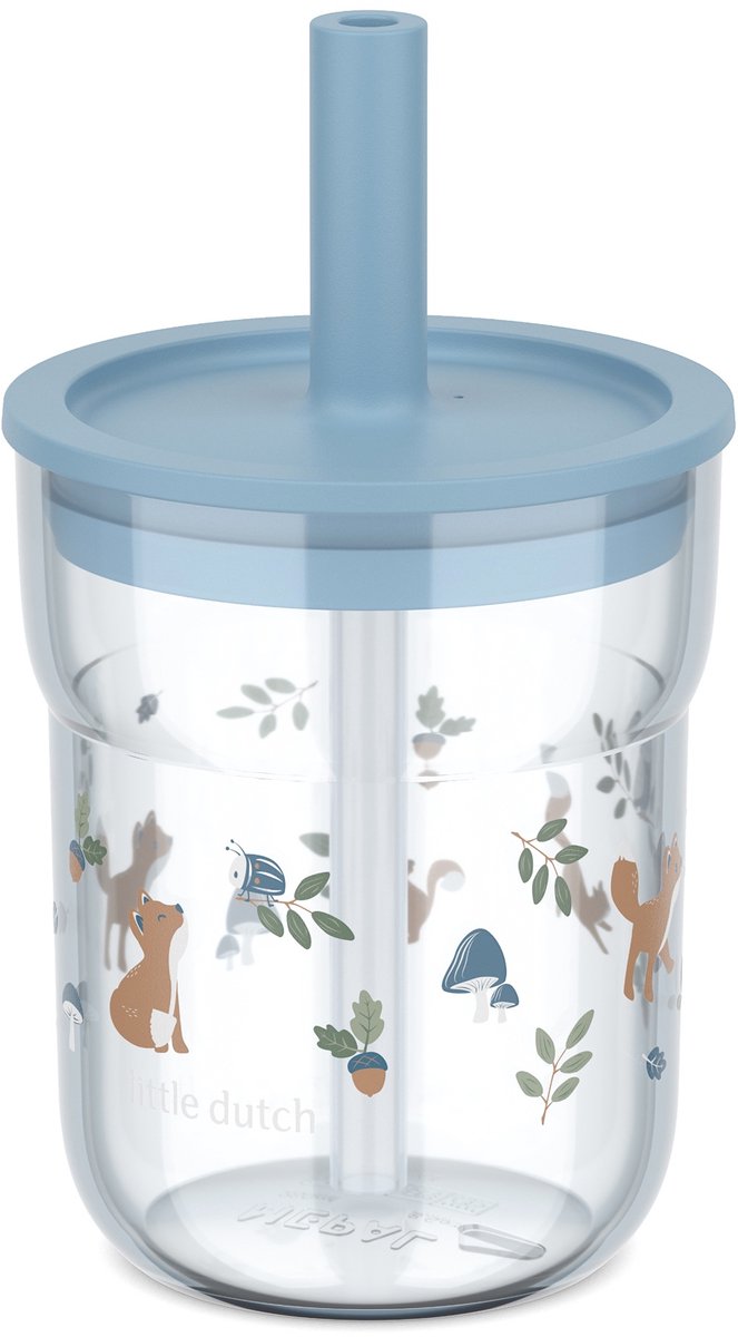 Mepal mio tazza per bambini con cannuccia olandese - 250 ml - facile da tenere in mano - stoviglie per bambini - amici della foresta