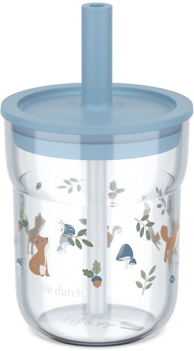 Mepal mio tazza per bambini con cannuccia olandese - 250 ml - facile da tenere in mano - stoviglie per bambini - amici della foresta