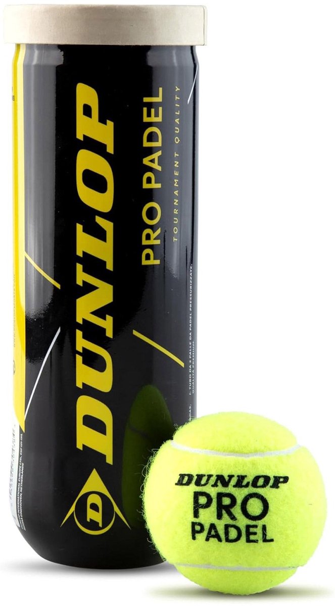 Dunlop - pro padel 3pet - unisex padel balls - yellow