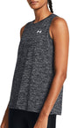 Under armor tech tank twist women's sports top - black