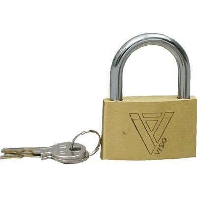 Candado viso cad401sb 70g 3 llaves latón 23x40mm