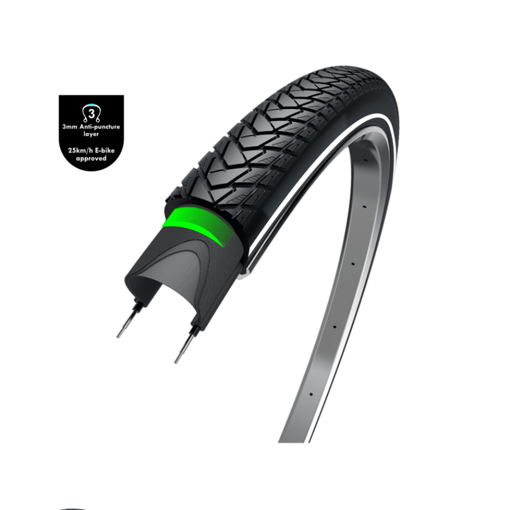 Wolff Traveler Tire 28 x1 5 8 x 1 3 8 (37-622) Antilek negro