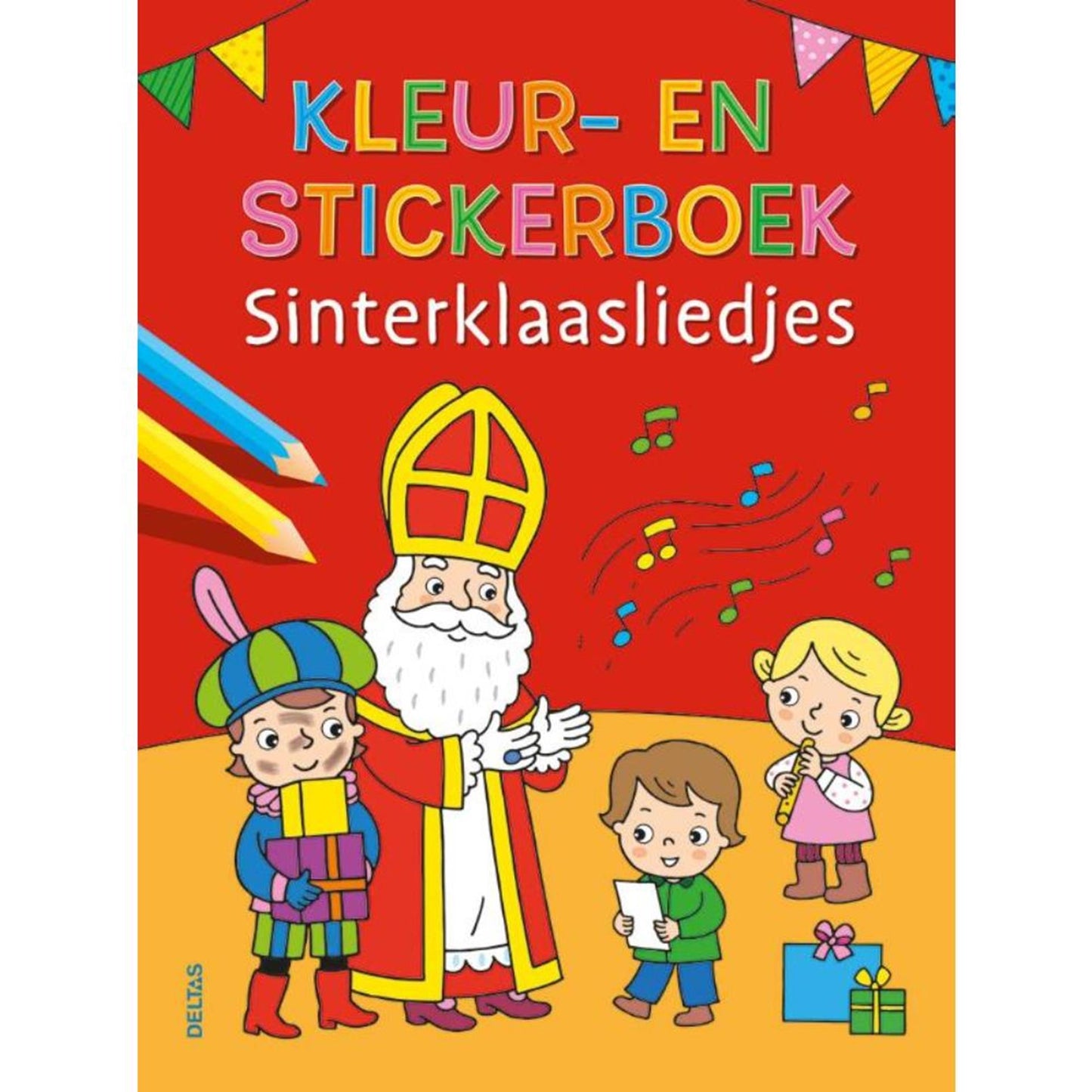 Libro para colorear y pegatinas Deltas Canciones de Sinterklaas
