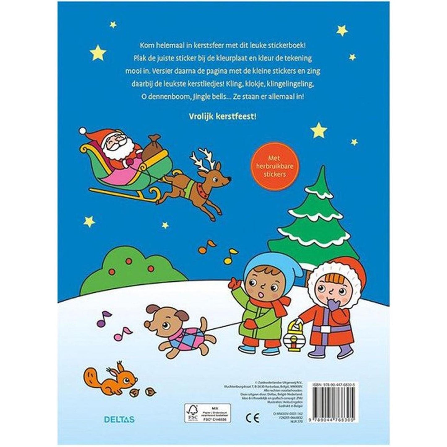 Libro para colorear y pegatinas Deltas Canciones navideñas