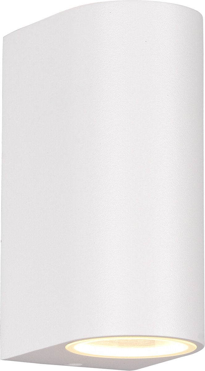 Trio roya - wandlamp - wit mat - excl. 2x gu10 4,9 w - bewegingssensor - buitenverlichting - ip44