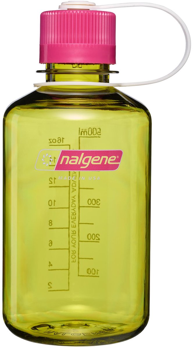 Nalgene - botella de boca estrecha - botella para beber - botella de agua - 500 ml - escarola con sustentación púrpura fucsia ¡nueva!