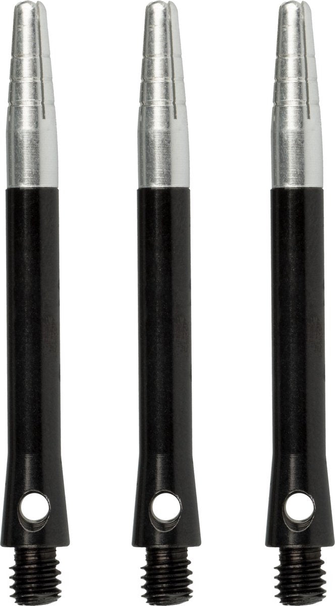 Aste per freccette Faver in alluminio - parte superiore girevole - 3 pezzi - lunghezza 5,5 cm