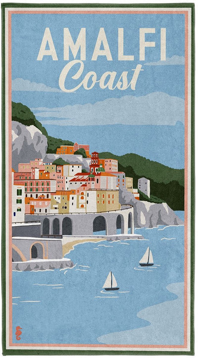 Telo mare Cavalluccio Marino Amalfi - 90x170 cm - blu