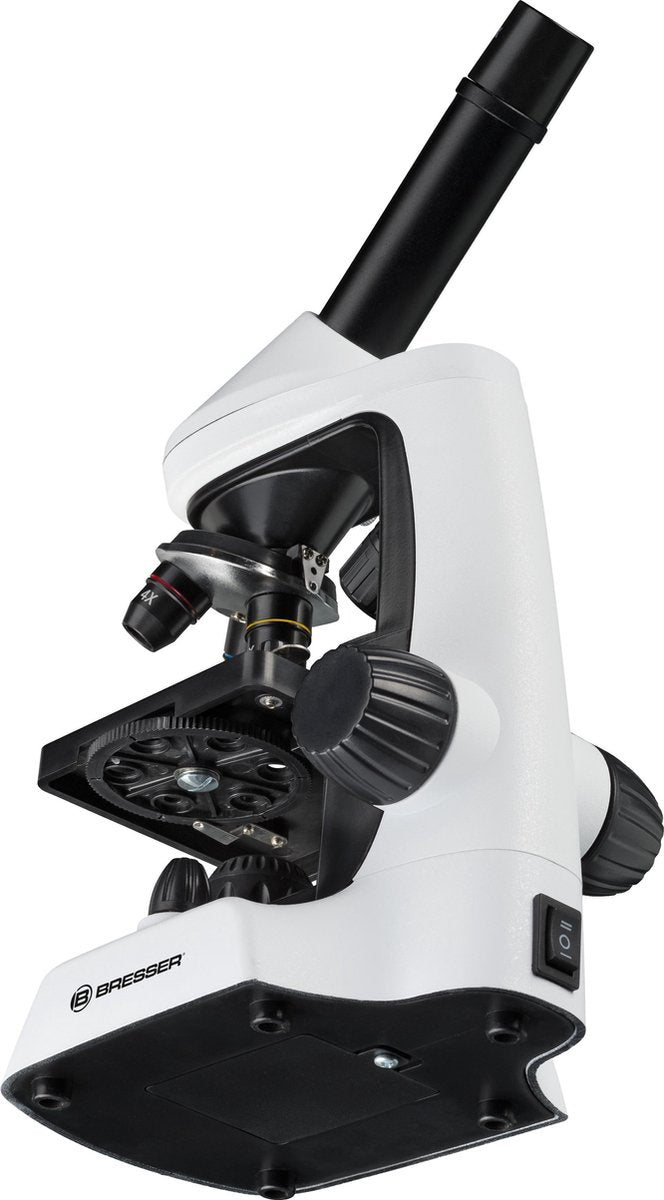 Microscopio Bresser 40x-20000x Junior 30 cm de acero blanco de 8 piezas